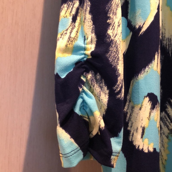 2 piece IMAN suit. Open jacket and pull on pants. Bright Navy, yellow, cheetah - Picture 6 of 16